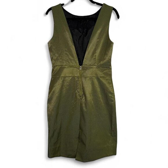 Ben Sherman Twill Weave Midi Bodycon Dress in Satin Green New with Tags - Picture 8 of 9